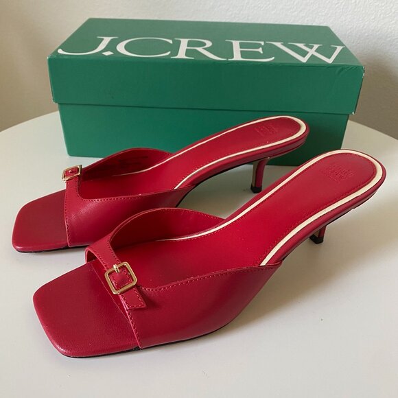 New Rouje X J.Crew Jolie square-toe heels size 8 - Picture 1 of 12